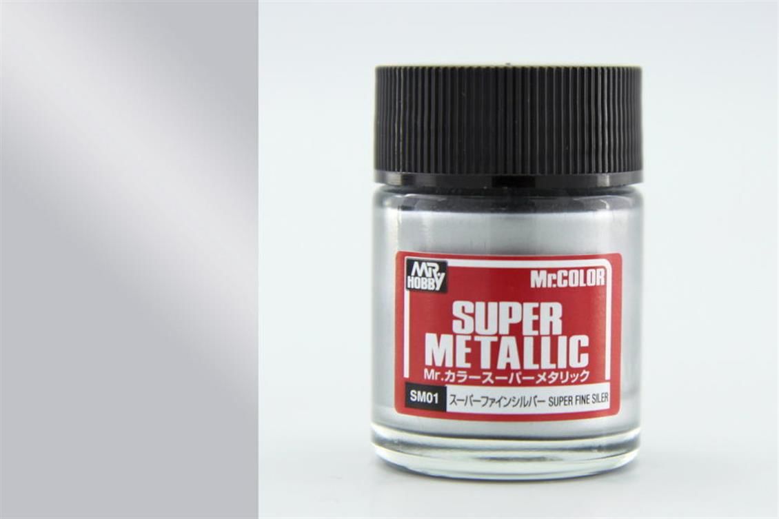 Gunze SM01 18 ml. Super Chrome II, Mr.Color Metallic Colors Serisi Maket Boyası