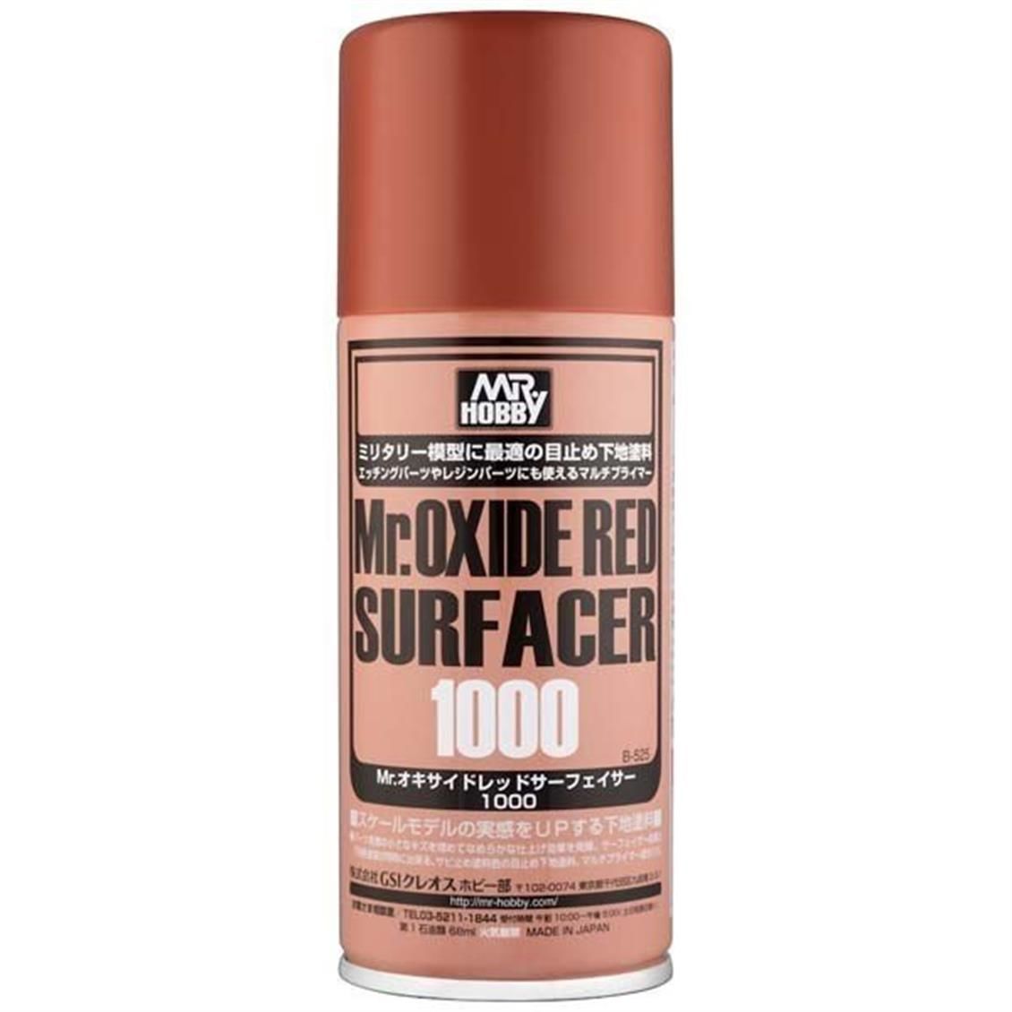 Gunze B525 170 ml. Mr.Primer 1000, Oksit Kırmızı, Sprey Astar Maket Boyası
