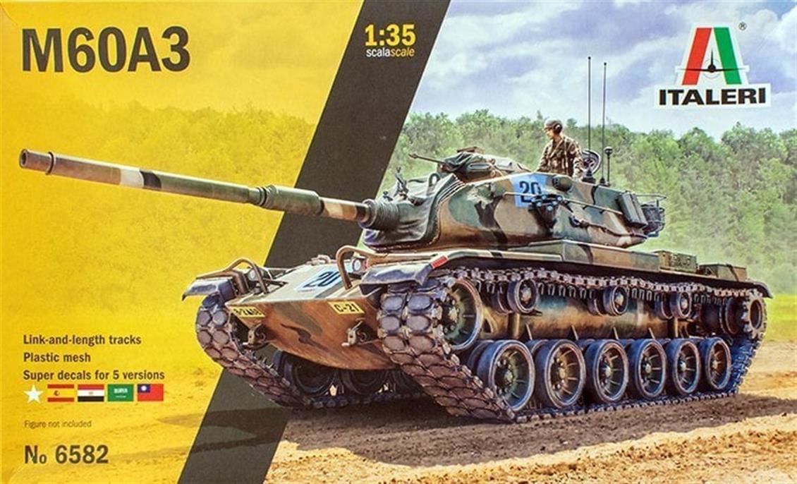Italeri 6582S 1/35 M60A3 Orta Tank Demonte Plastik Maketi