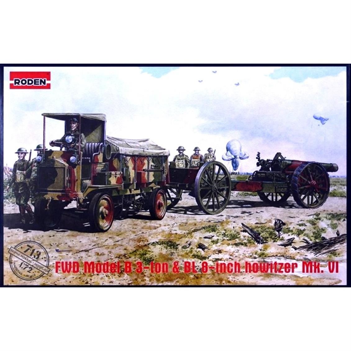 713 1/72 FWD Model B 3 ton and BL 8-inch howitzer