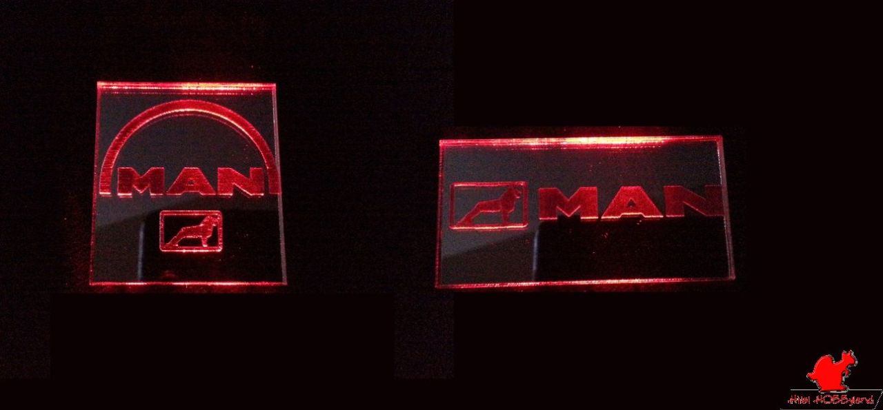 LED AYDINLATMALI AYNALI LOGO SETİ - MAN