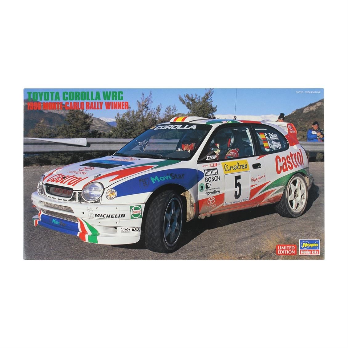 Hasegawa 20266 1/24 Ölçek Toyota Corolla WRC 1998 Monte Carlo Ralli Şampiyonu (Limited Edition) Otomobil Plastik Model Kiti