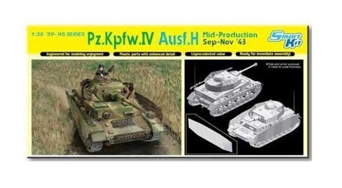 Dragon 6526 1/35 Ölçek Pz.Kpfw.IV Ausf.H Tankı Plastik Model Kiti
