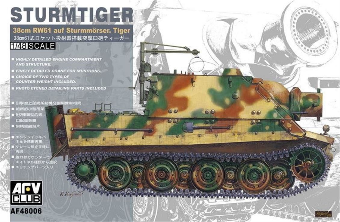 AFV Club AF48006 1/48 German Sturmtiger Saldırı Tankı Demonte Plastik Maketi