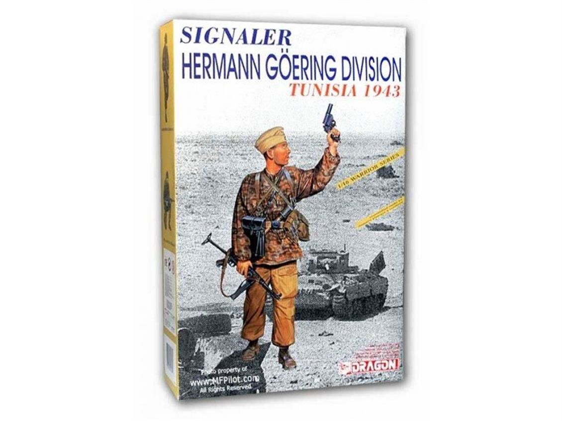 Dragon 1608 1/16 Ölçek Signaler Hermann Göring Tümeni (Tunus 1943) Asker Figürleri Plastik Model Kiti