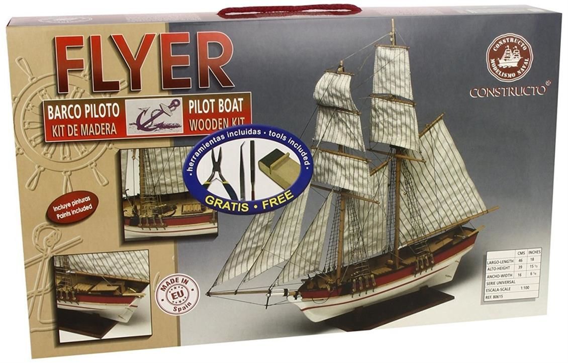 80615 1/100 FLYER - AHŞAP TEKNE KİTİ