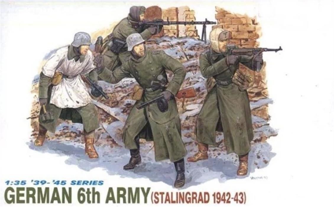 Dragon 6017 1/35 Ölçek Alman 6.Ordu Askerleri, Stalingard 1942/43, Plastik Model Kiti
