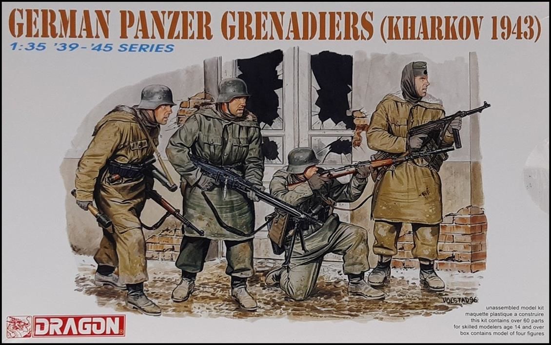 Dragon 6059 1/35 Ölçek Alman Bombacılar (Kharkov 1943) Asker Figürleri Plastik Model Kiti