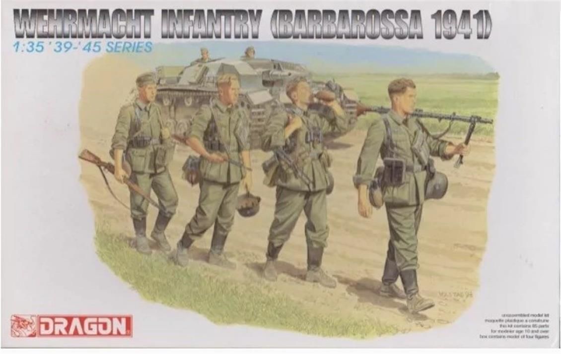 Dragon 6105 1/35 Ölçek Wehrmacht Piyadesi (Barbarossa 1941) Asker Figürleri Plastik Model Kiti