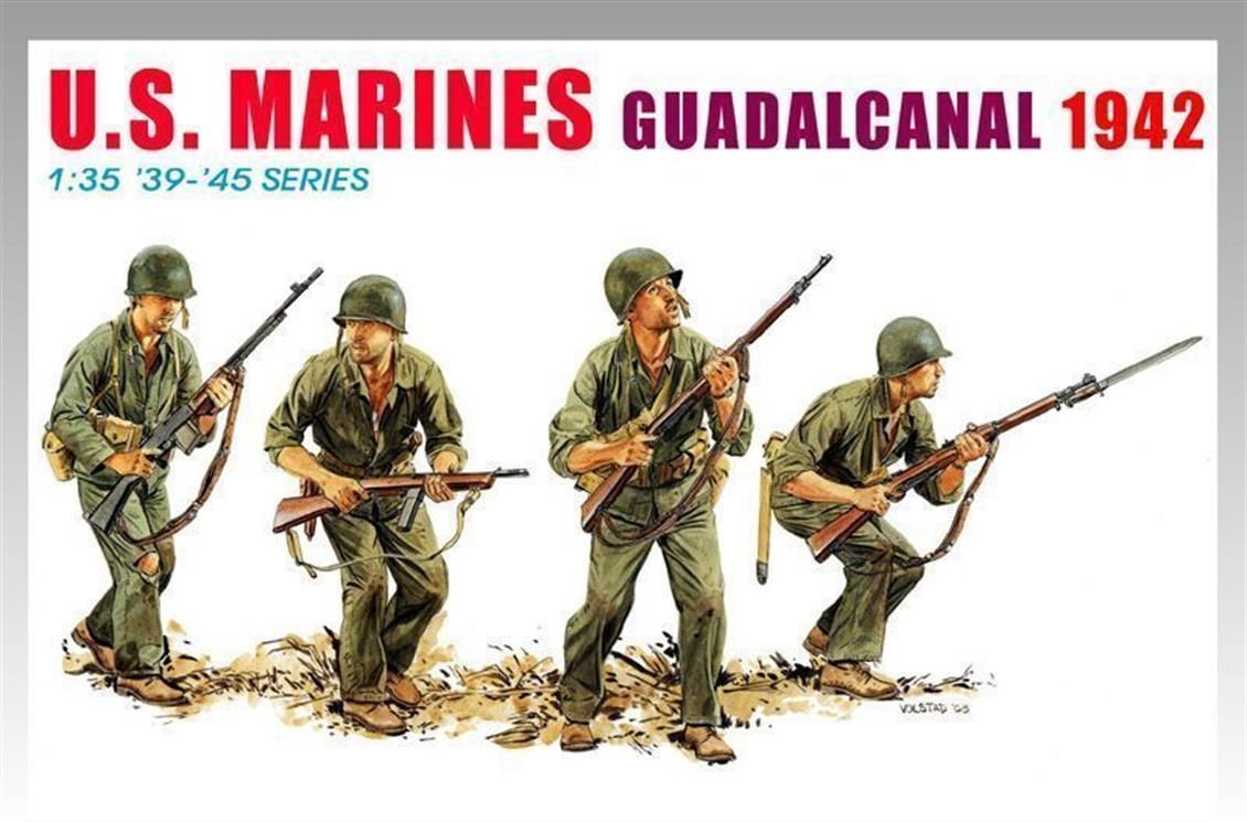 Dragon 6379 1/35 Ölçek ABD Deniz Piyadeleri (Guadalcanal 1942) Asker Figürleri Plastik Model Kiti