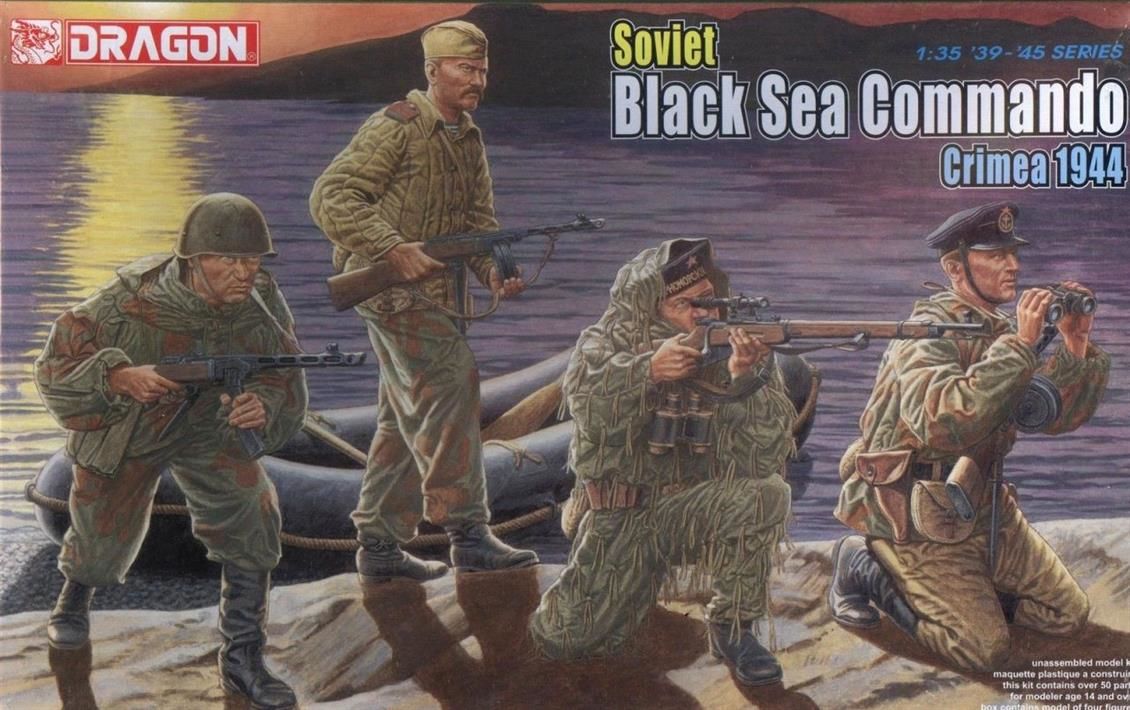Dragon 6457 1/35 Ölçek Sovyet Karadeniz Komando Birliği (Kırım 1944) Asker Figürleri Plastik Model Kiti
