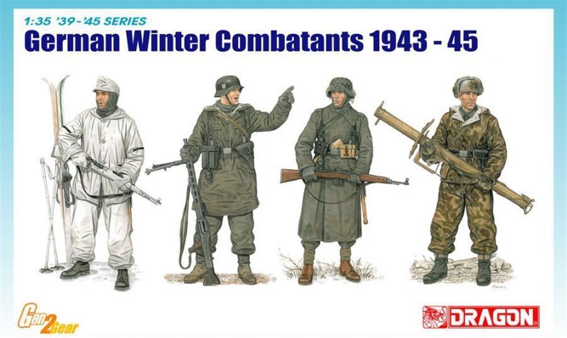 Dragon 6705 1/35 Ölçek Alman Kış Savaşçıları (1943-45) Asker Figürleri Plastik Model Kiti