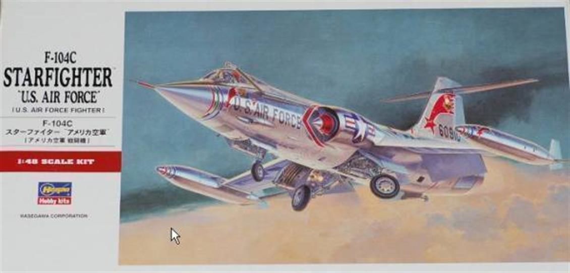 Hasegawa PT19 07219 1/48 Ölçek F-104C Starfighter U.S. Air Force Savaş Uçağı Plastik Model Kiti