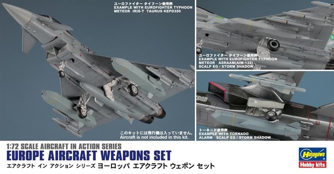 Hasegawa X72-15 35115 1/72 Ölçek Avrupa Savaş Uçağı Silahları Plastik Model Kiti