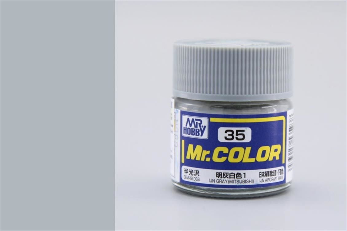 Gunze C035 10 ml. IJN Gray (Mitsubishi), Mr.Color Serisi Maket Boyası