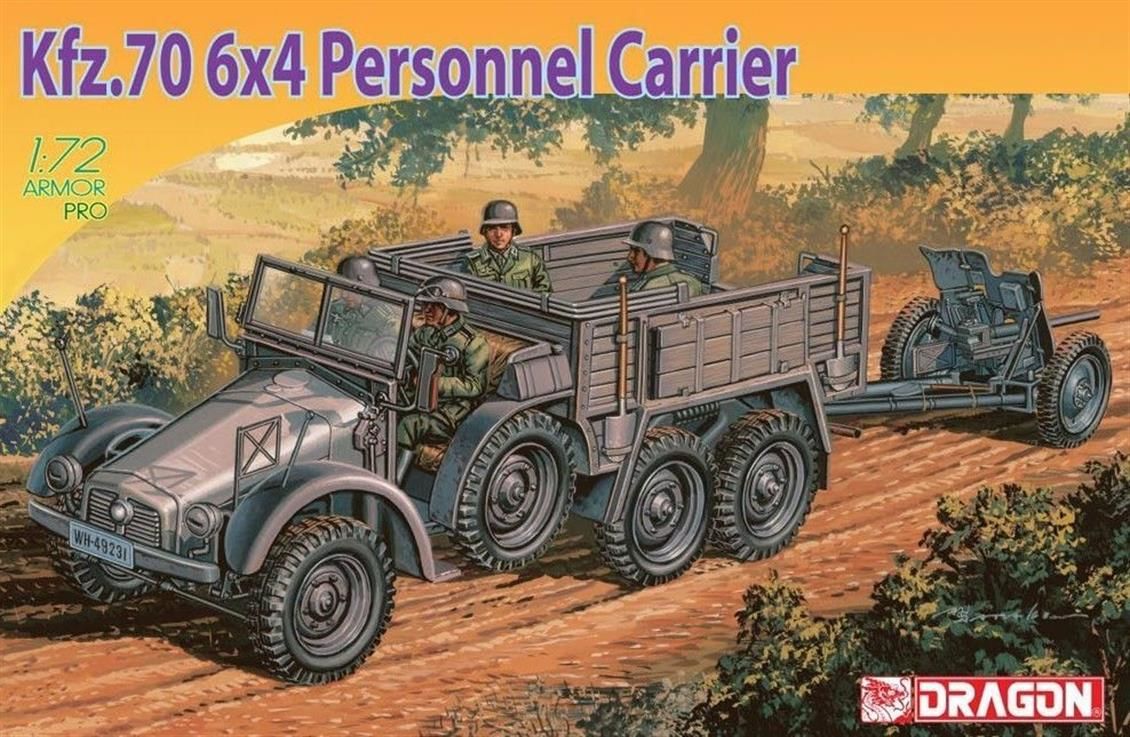Dragon 7377 1/72 Ölçek Kfz.70 6x4 Personel Taşıyıcı Kamyon Plastik Model Kiti