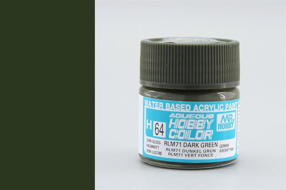 Gunze H064 10 ml. RLM71 Dark Green, Aqueous Serisi Maket Boyası