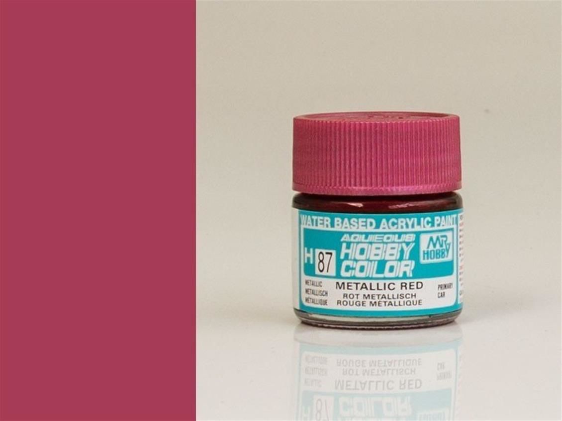 Gunze H087 10 ml. Metallic Red, Aqueous Serisi Maket Boyası
