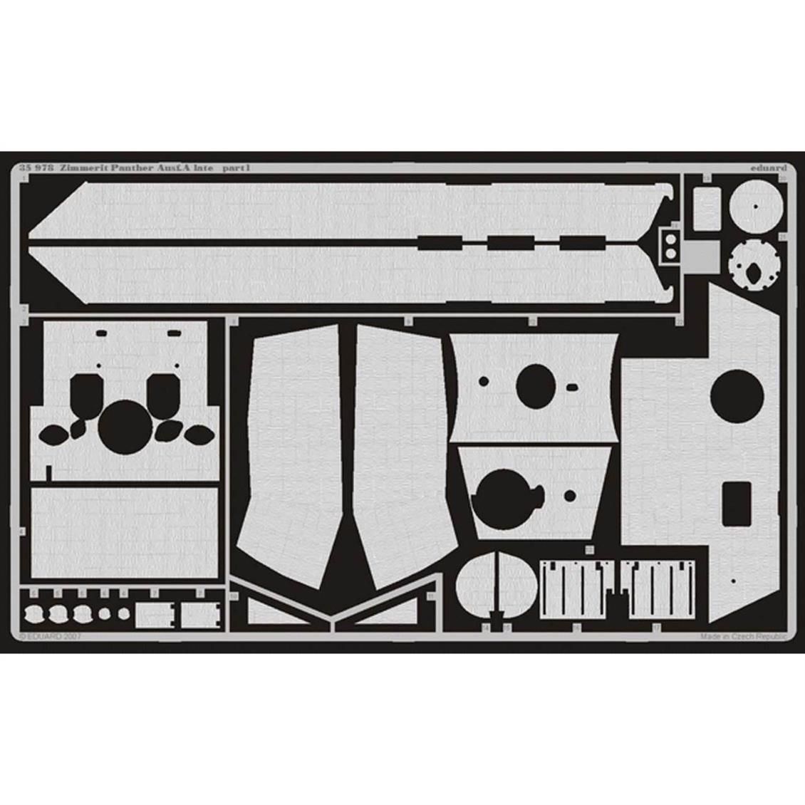 EDUARD 35978 1/35 Zimmerit Panther Ausf.A late FOR