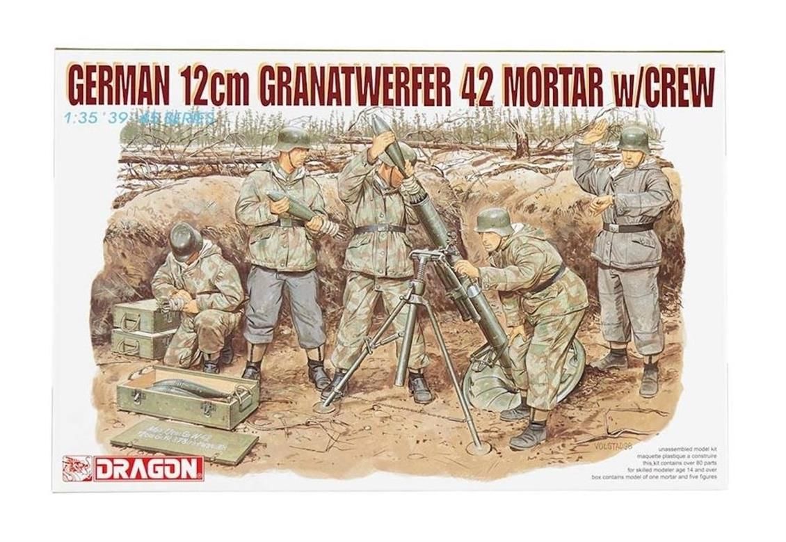 Dragon 6090 1/35 Ölçek Alman Havan Topçu Askerleri Figürleri Plastik Model Kiti