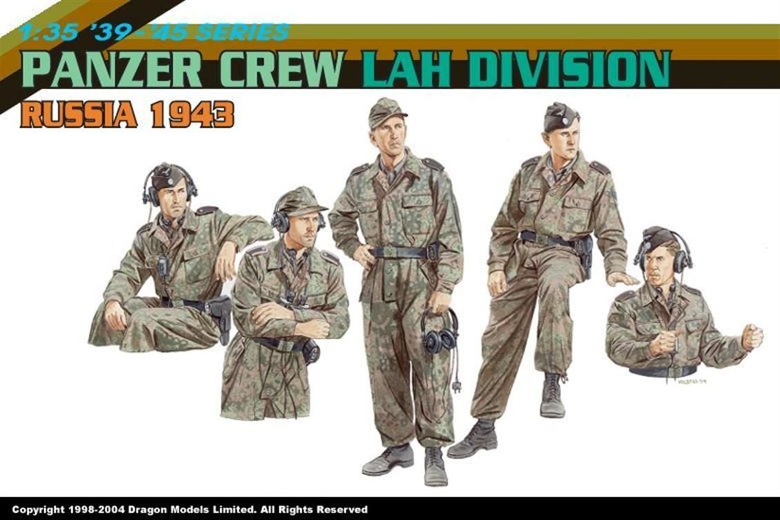 Dragon 6214 1/35 Ölçek Tank Mürettebatı LAH Bölüğü (Rusya 1943) Asker Figürleri Plastik Model Kiti