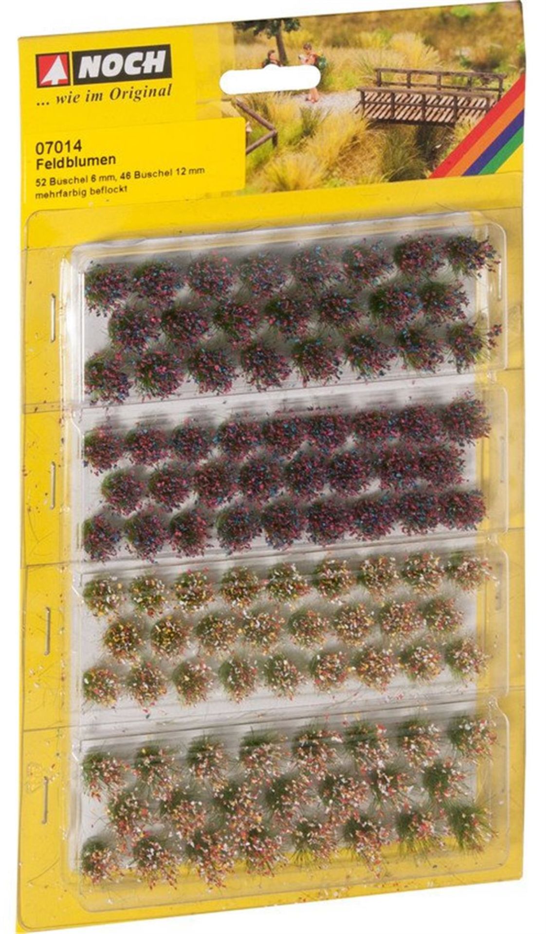 NOCH 7014 Grass Tufts “Wild Flowers” 52 pieces, 6