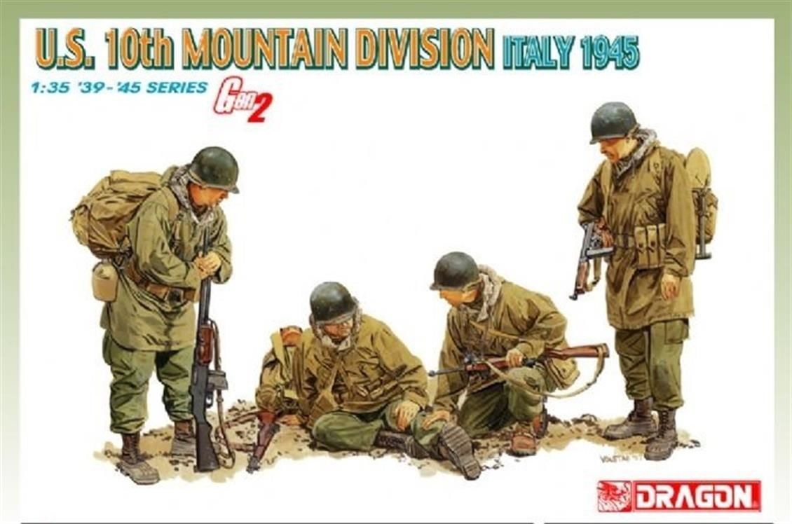 Dragon 6377 1/35 Ölçek ABD 10.Dağ Tümeni (İtalya 1945) Asker Figürleri Plastik Model Kiti