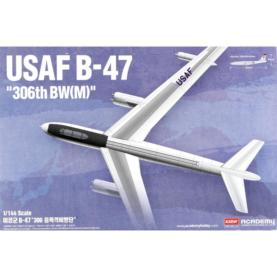 Academy 12618 1/144 USAF Boeing B-47 Savaş Uçağı Demonte Plastik Maketi