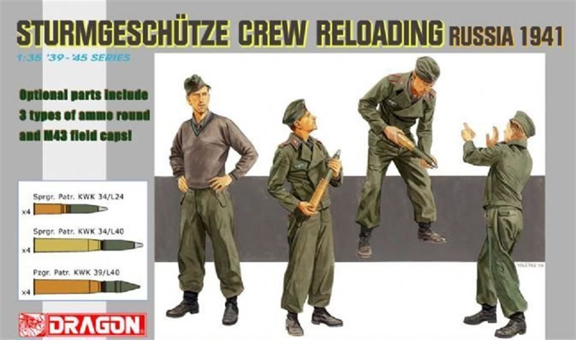 Dragon 6192 1/35 Ölçek Sturmgeschütze Mürettebatı (Rusya 1941) Asker Figürleri Plastik Model Kiti