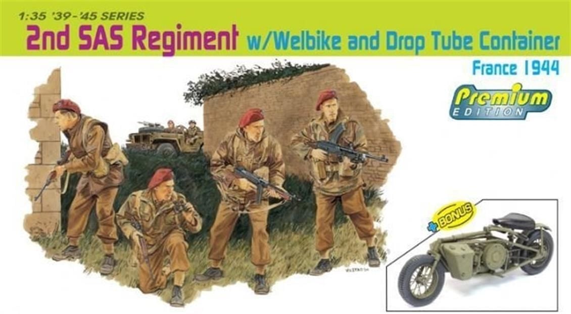 Dragon 6586 1/35 Ölçek 2. SAS Alayı (Fransa 1944) Asker Figürleri Plastik Model Kiti