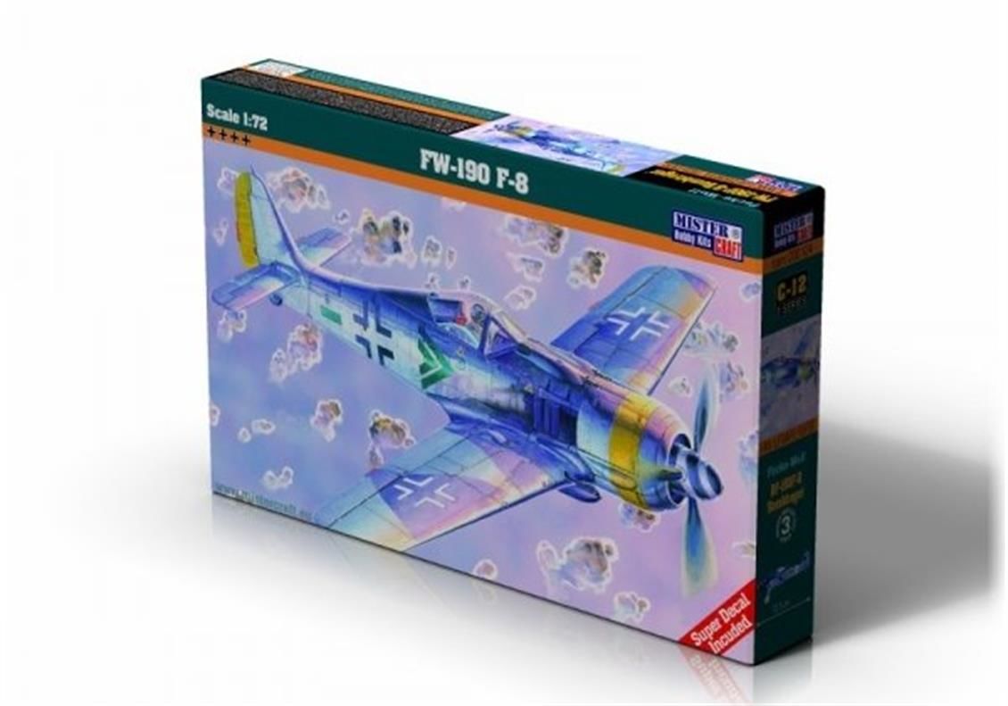 Mistercraft C012 1/72 Fw-190F-8 Savaş Uçağı Demonte Plastik Maketi
