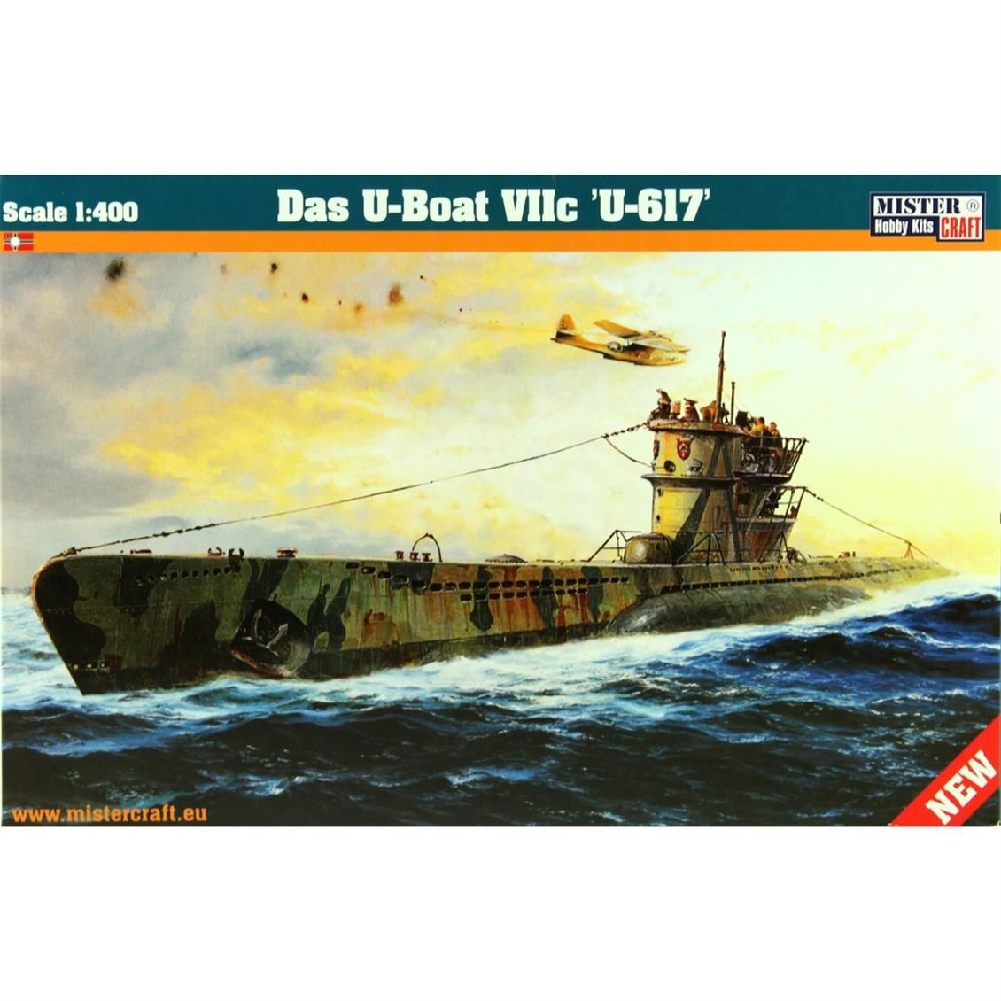 Mistercraft D290 1/400 Das U-Boat VIIC (U-617) Denizaltı Demonte Plastik Maketi