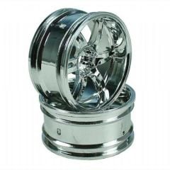 Silver Spoke Wheels 1/10 Car 9mm Offset ( 2 pcs)