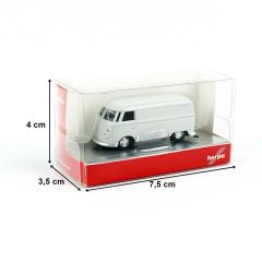 Herpa 090469-003 1/87 Ölçek VW T1 Van, Açık Gri, Sergilemeye Hazır Model Araç