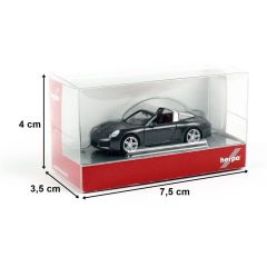 Herpa 038867-002 1/87 Ölçek Porsche 911 Targa 4, Gri, Sergilemeye Hazır Model Araç