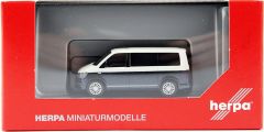 Herpa 038730-002 1/87 Ölçek VW T6 Minibüs, Mavi/Beyaz, Sergilemeye Hazır Model Araç