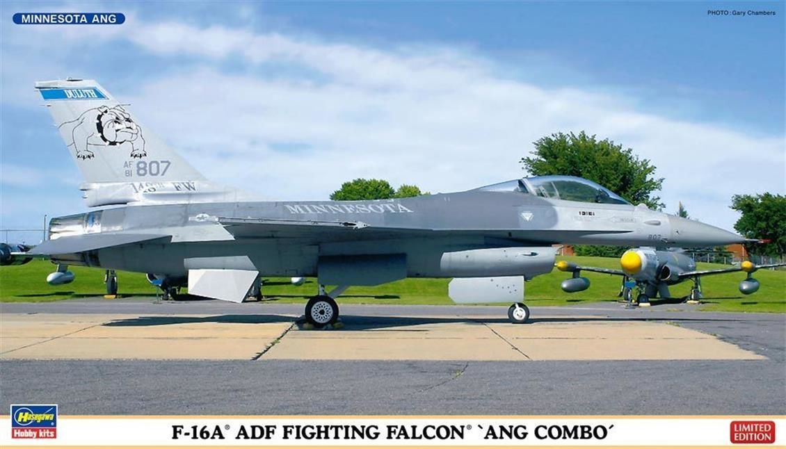 Hasegawa 01962 1/72 Ölçek F-16A Fighting Falcon ANG COMBO (Limited Edition) Savaş Uçağı Plastik Model Kiti