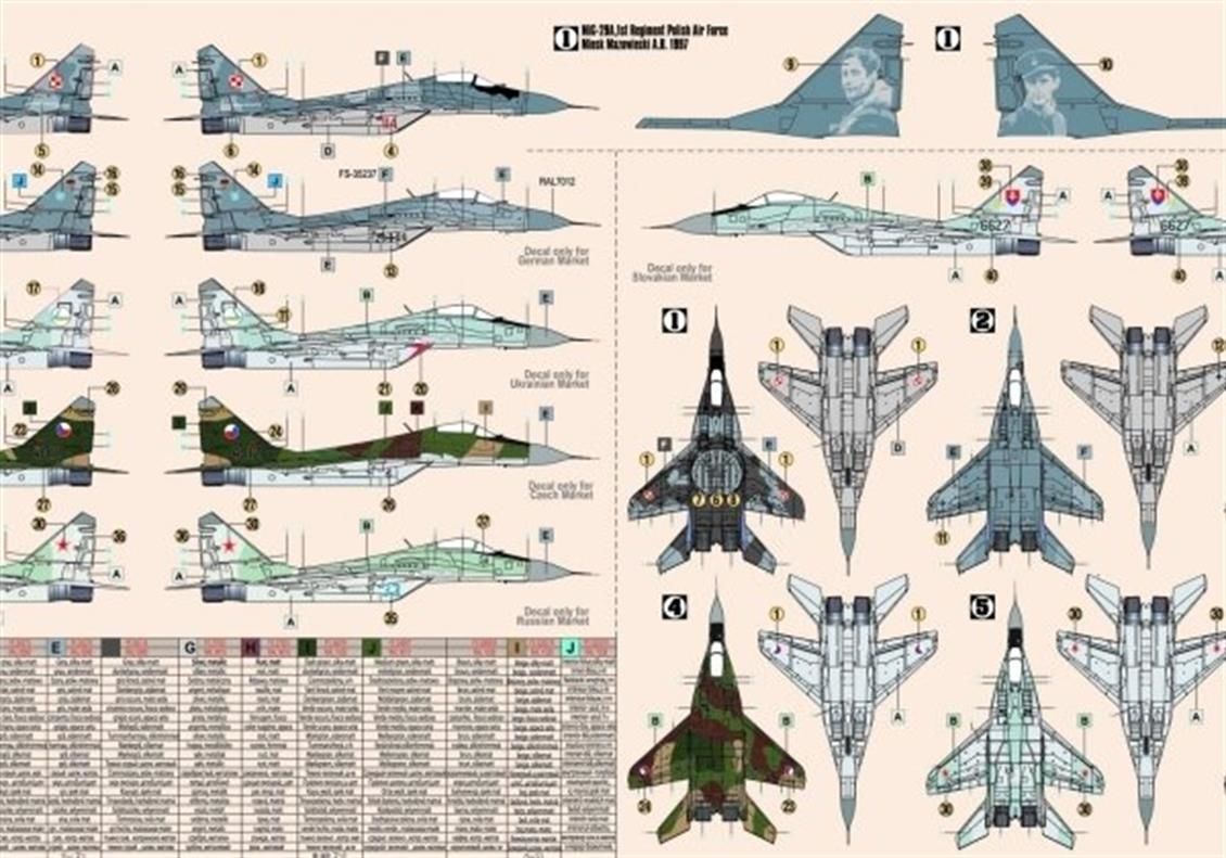 Mistercraft D022 1/72 MIG-29M 23rd AFB Savaş Uçağı Demonte Plastik Maketi