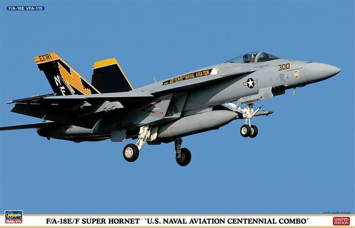 Hasegawa 01963 1/72 Ölçek F/A-18E/F Super Hornet US Naval Aviat (Limited Edition) Savaş Uçağı Plastik Model Kiti