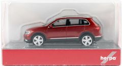 Herpa 038607-005 1/87 Ölçek VW Tiguan, Metalik Kırmızı, Sergilemeye Hazır Model Araç