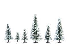 Noch 26928 Karlı Köknar Ağaçları, 10 Adet, 5-14 cm. Diorama Malzemesi
