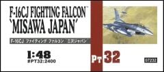 Hasegawa PT32 07232 1/48 Ölçek F-16CJ Fighting Falcon (Misawa Japan) Savaş Uçağı Plastik Model Kiti