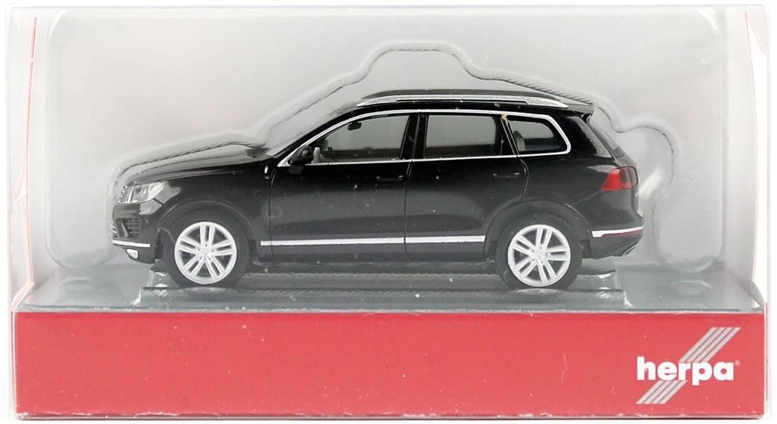 Herpa 038478-002 1/87 Ölçek VW Touareg, Siyah, Sergilemeye Hazır Model Araç
