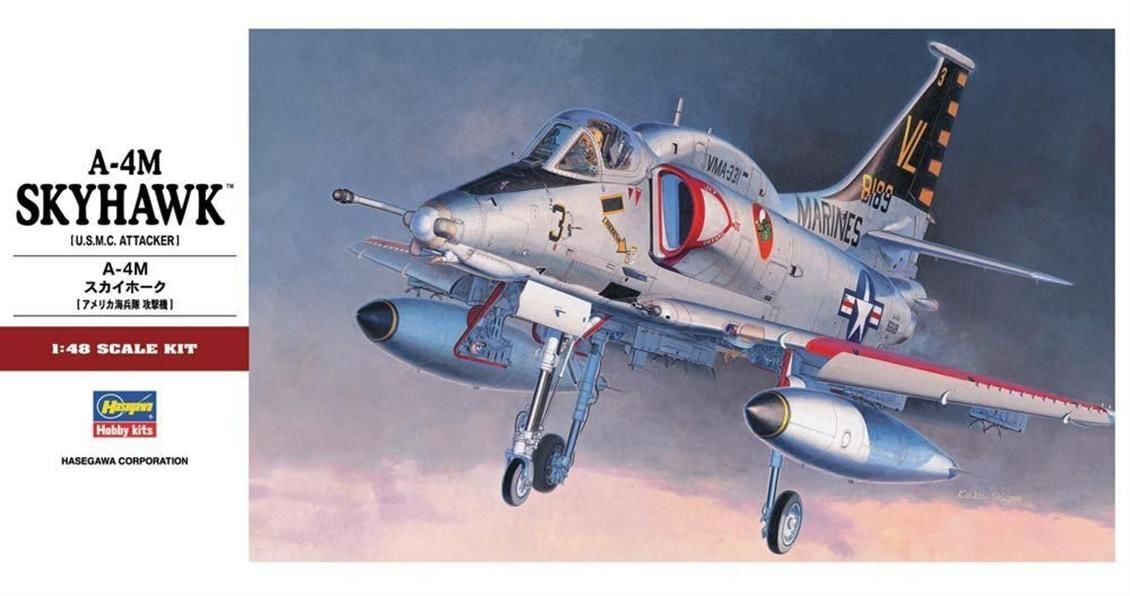 Hasegawa PT33 07233 1/48 Ölçek A-4M Skyhawk Savaş Uçağı Plastik Model Kiti