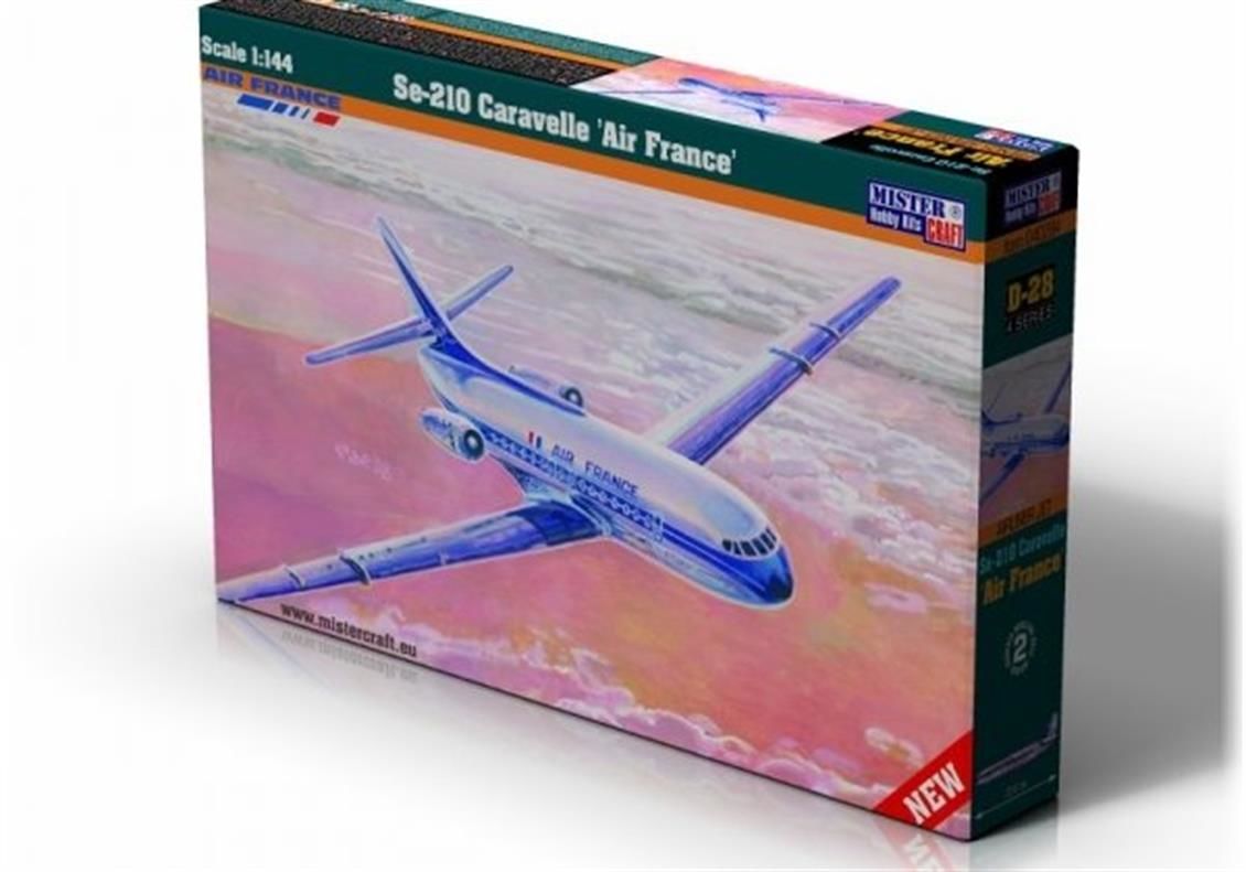 Mistercraft D028 1/144 Se-210 Caravelle Air France Yolcu Uçağı Demonte Plastik Maketi