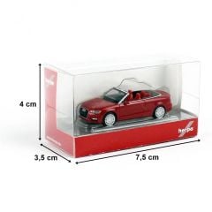Herpa 038300-002 1/87 Ölçek Audi A3 Cabrio, Kırmızı, Sergilemeye Hazır Model Araç