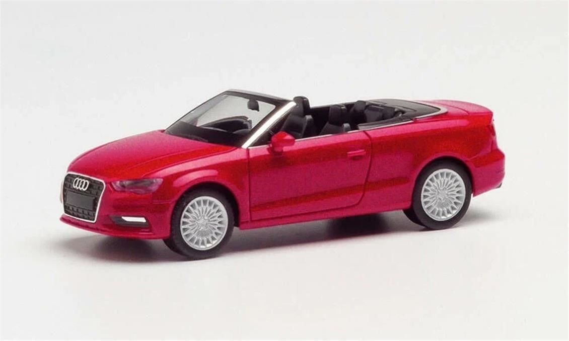 Herpa 038300-002 1/87 Ölçek Audi A3 Cabrio, Kırmızı, Sergilemeye Hazır Model Araç