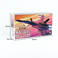 Hasegawa 16 65716 1/72 Ölçek SV-51 ? Nora Type (Macross Zero), Macross-Robotech TV Serisi, Bilim Kurgu Plastik Model Kiti