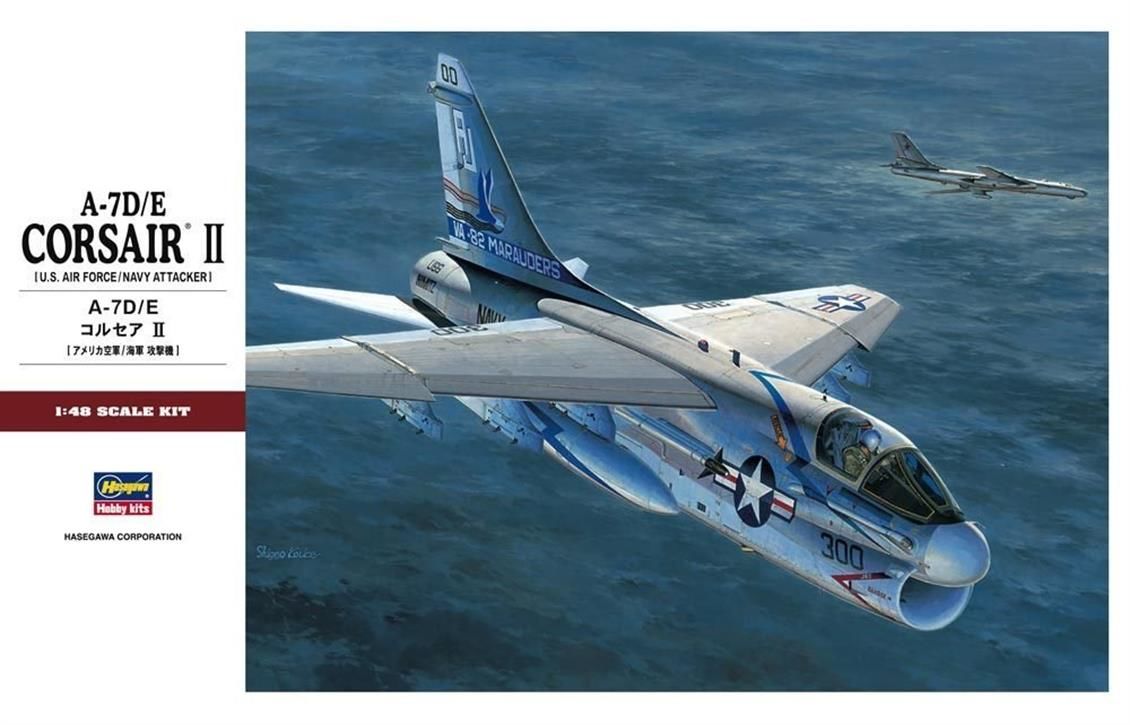 Hasegawa PT47 07247 1/48 Ölçek A-7D/E Corsair II Savaş Uçağı Plastik Model Kiti