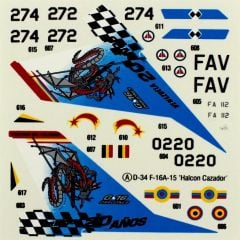 Mistercraft D034 1/72 F-16A-15 (Avcı Şahin) Savaş Uçağı Demonte Plastik Maketi